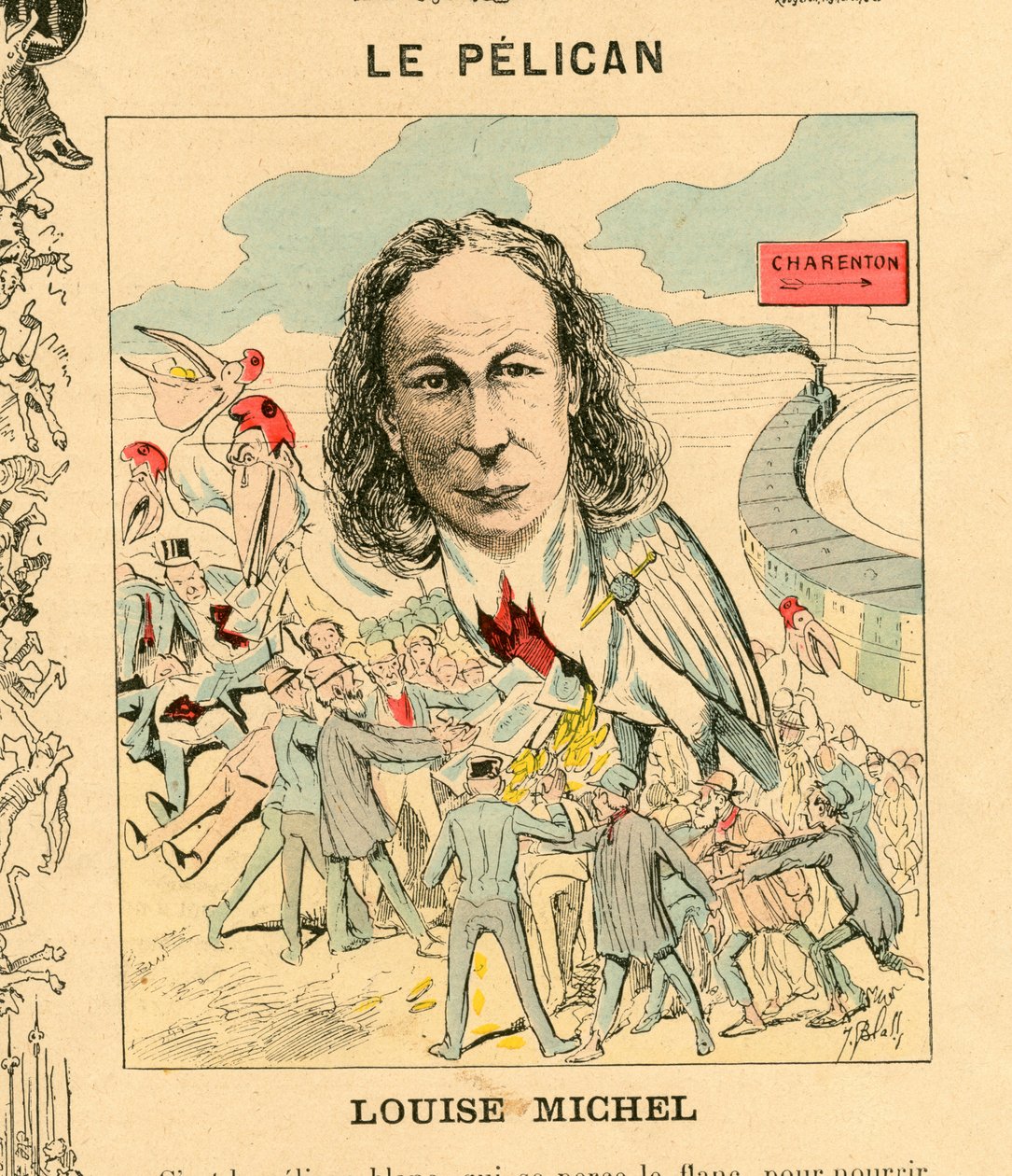 《Menagerie Republicaine》第三共和国主要人物幽默画廊，编号 33，《Satirique en Couleurs》 作者 J. (1847 1892) 苍白