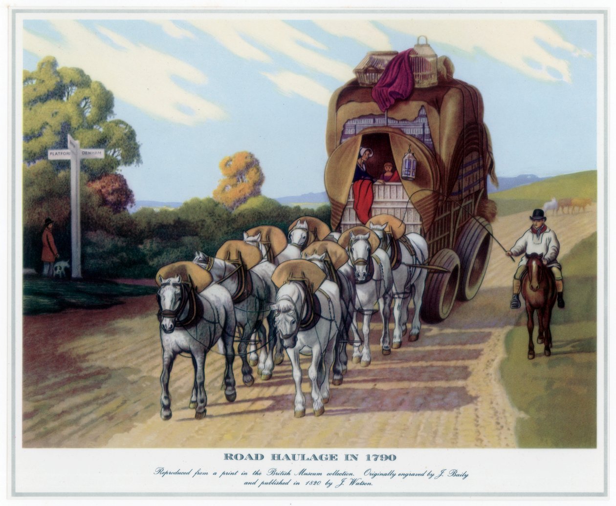 1790年的公路运输》，1820年。 作者 J贝利