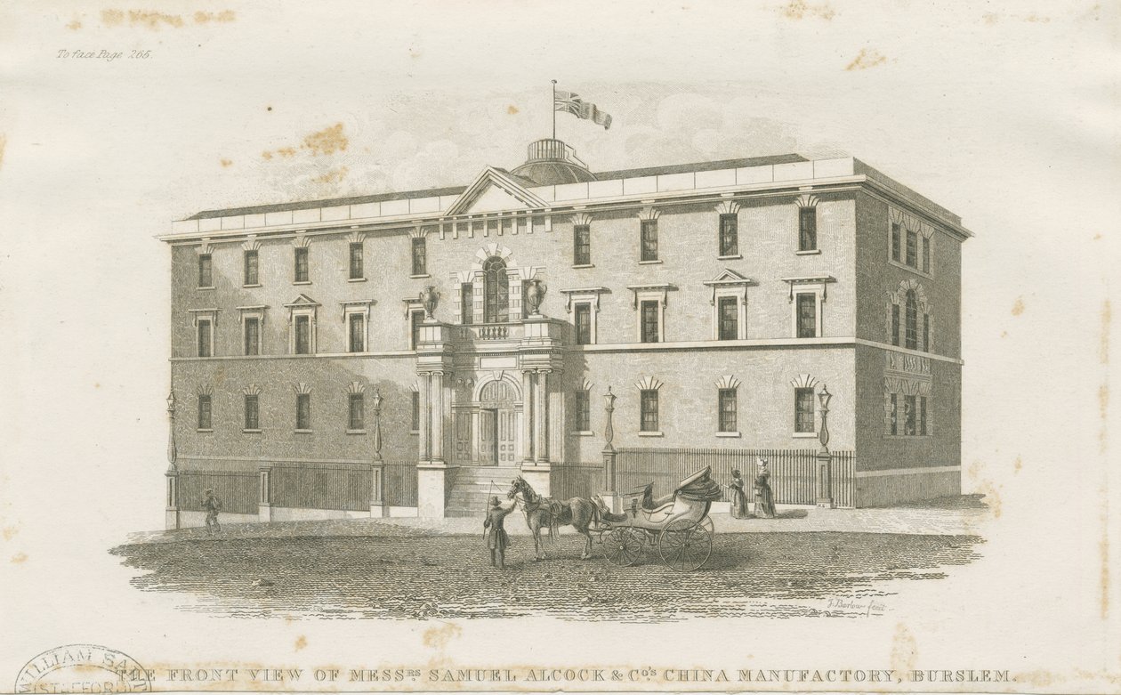 Burslem - Messrs. Samuel Alcock & Cos.的工厂：钢版画，nd [?19世纪] (打印) 作者 巴洛