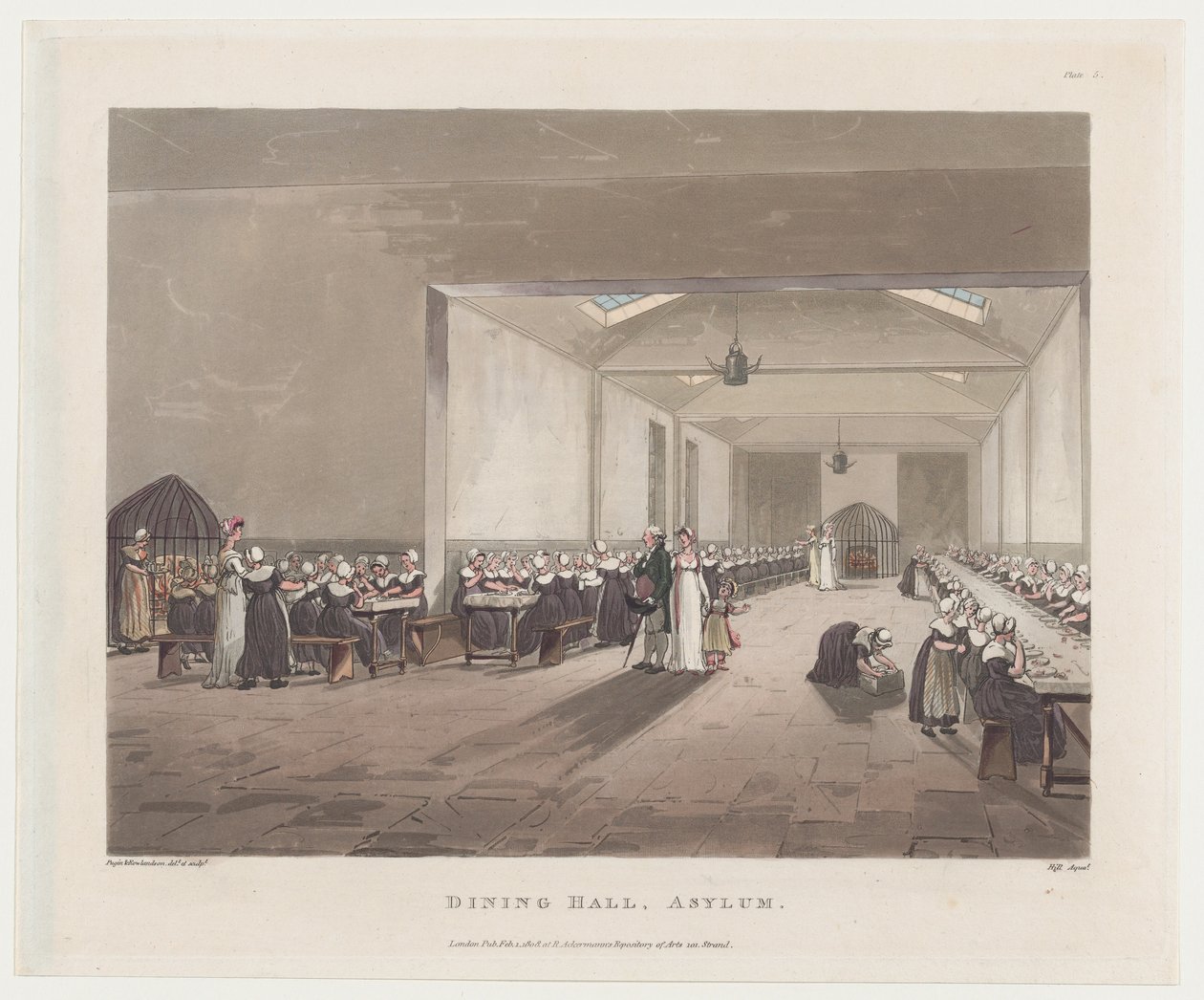 Dining Hall, Asylum, February 1, 1808. , February 1, 1808. 作者 J. 布拉克