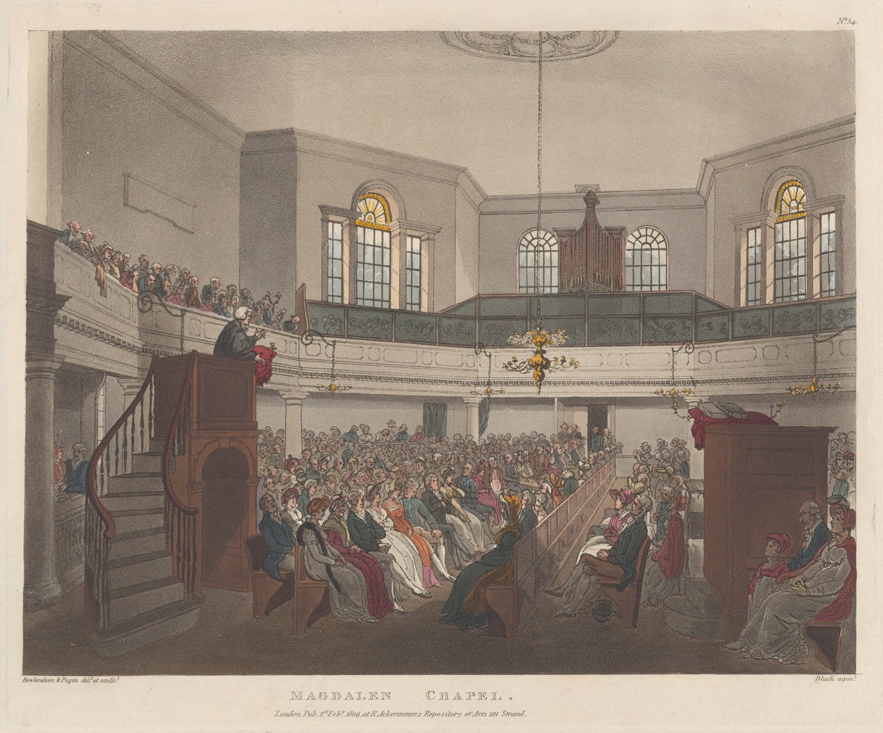 Magdalen Chapel, February 1, 1809., February 1, 1809. 作者 J. 布拉克