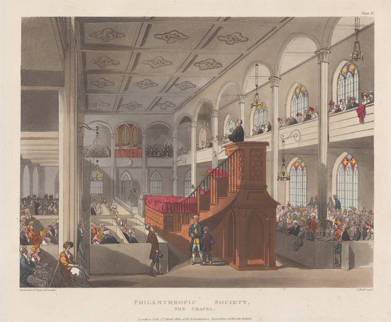 Philanthropic Society, The Chapel, April 1, 1809., April 1, 1809. 作者 J. 布拉克