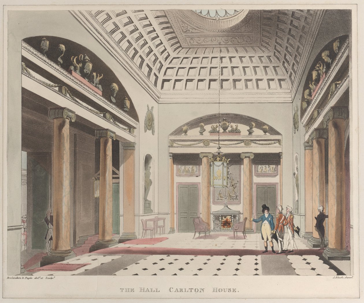 The Hall Carlton House Microcosm of London, plate 15, April 1, 1808. , April 1, 1808. 作者 J. 布拉克