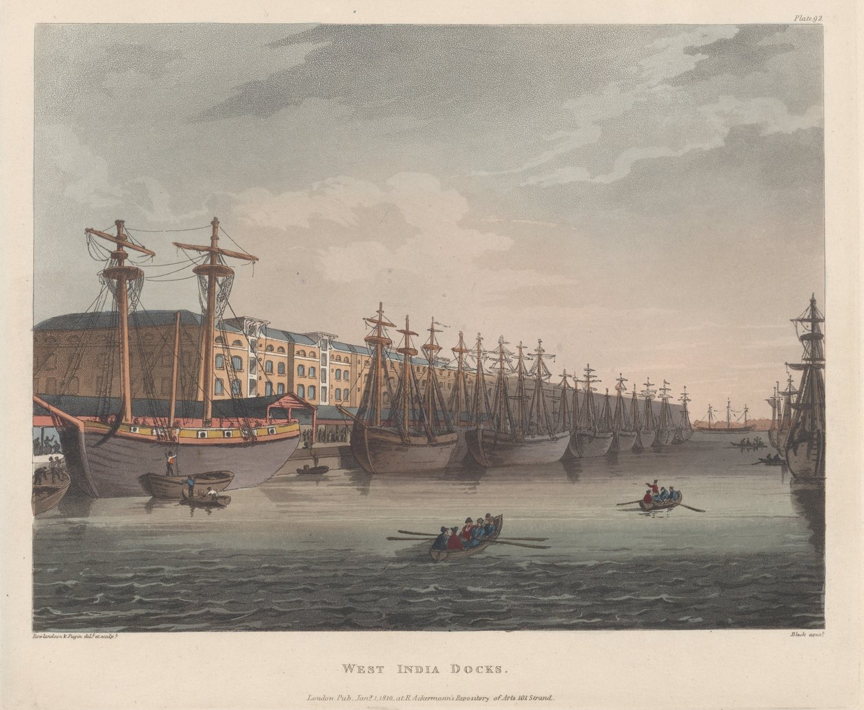 West India Docks, January 1, 1810., January 1, 1810. 作者 J. 布拉克