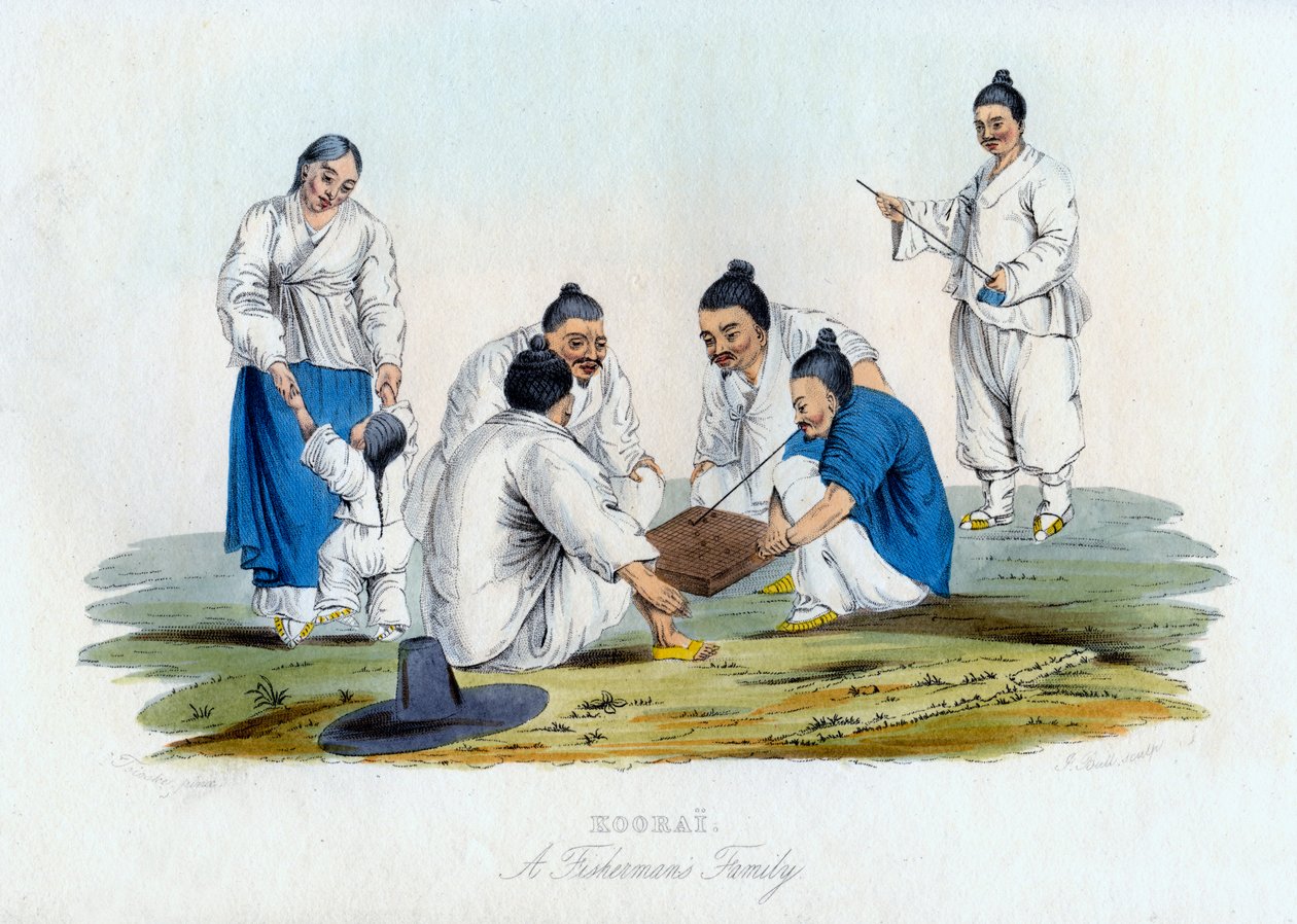 渔民家庭（Koorai），1848年。 作者 J·布尔