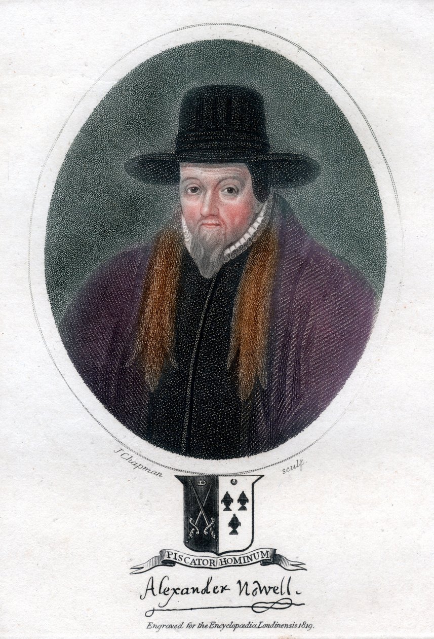 亚历山大·诺维尔（Alexander Nowell），英国神职人员和神学家，1819年。 作者 查普曼