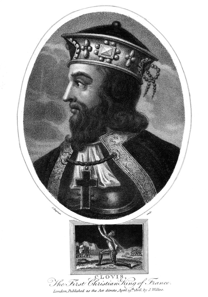 克洛维斯（Clovis），法兰克的第一位基督教国王，1806年。 作者 查普曼