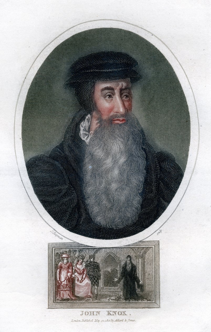 约翰·诺克斯（John Knox），苏格兰宗教改革家，1812年。 作者 查普曼