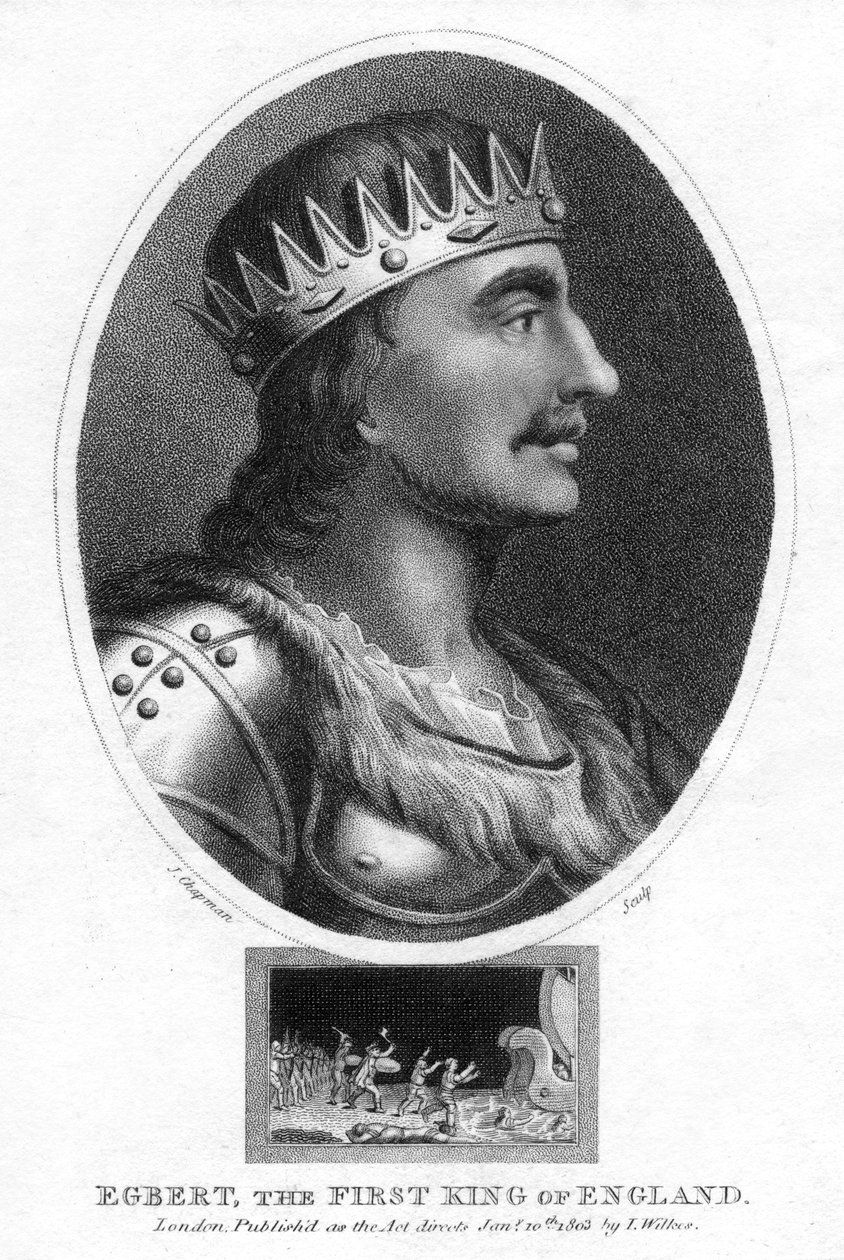 威塞克斯的埃格伯特国王（Esbert Esbert），全英第一位国王，1803年。 作者 查普曼