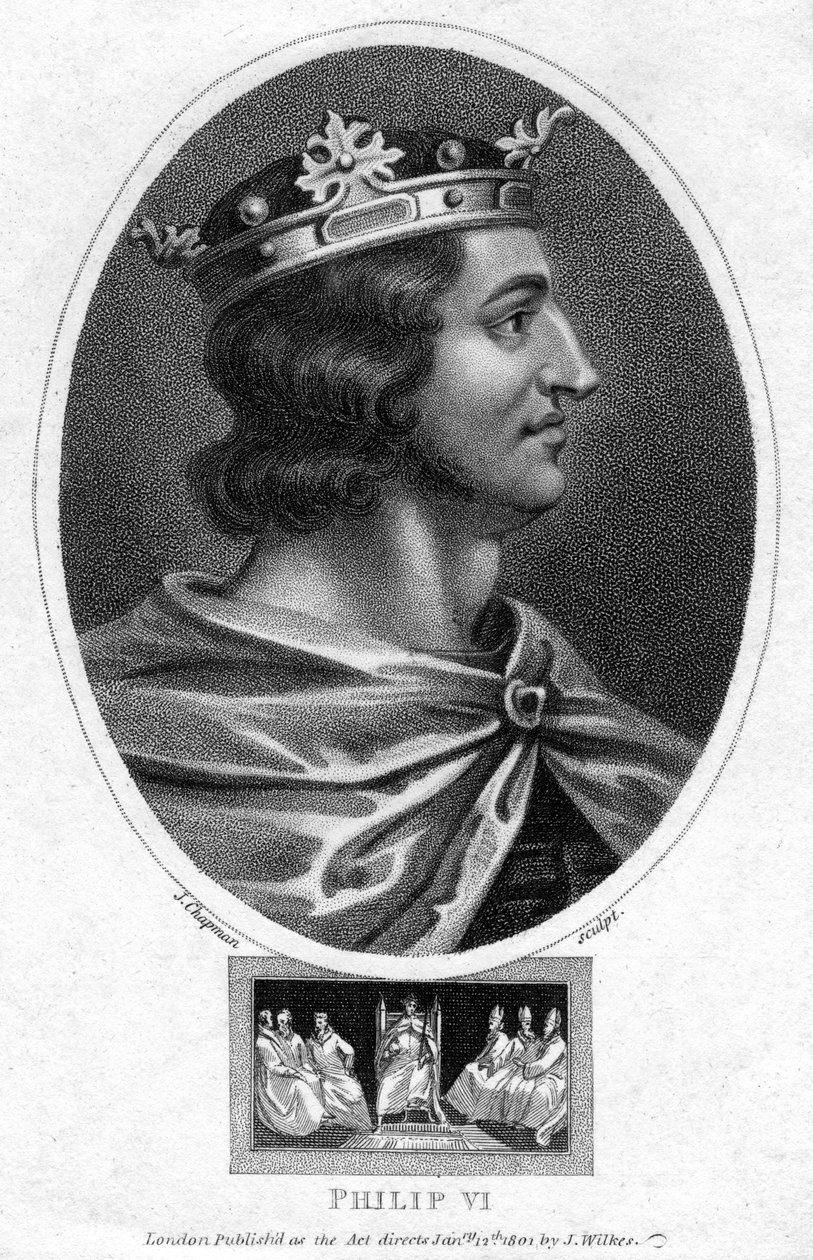 法国的菲利普六世（Philip VI），1801年。 作者 查普曼