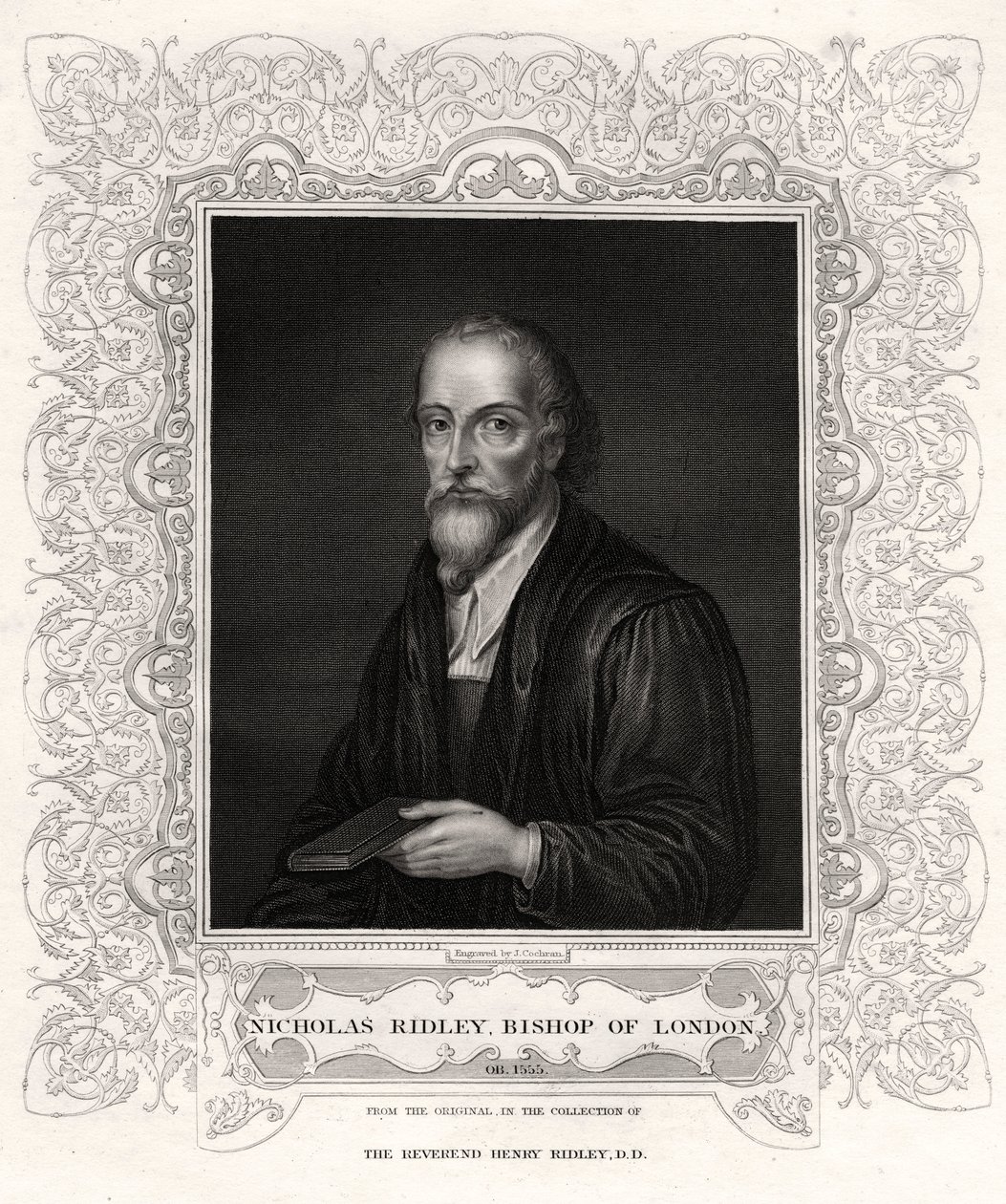 尼古拉斯·里德利（Nicholas Ridley），伦敦主教，19世纪 作者 J·科克伦