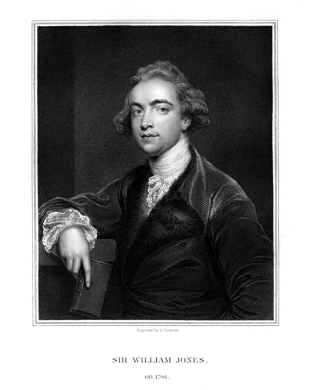 威廉·琼斯爵士，英国东方主义者，语言学家和法学家，1832年。 作者 J·科克伦