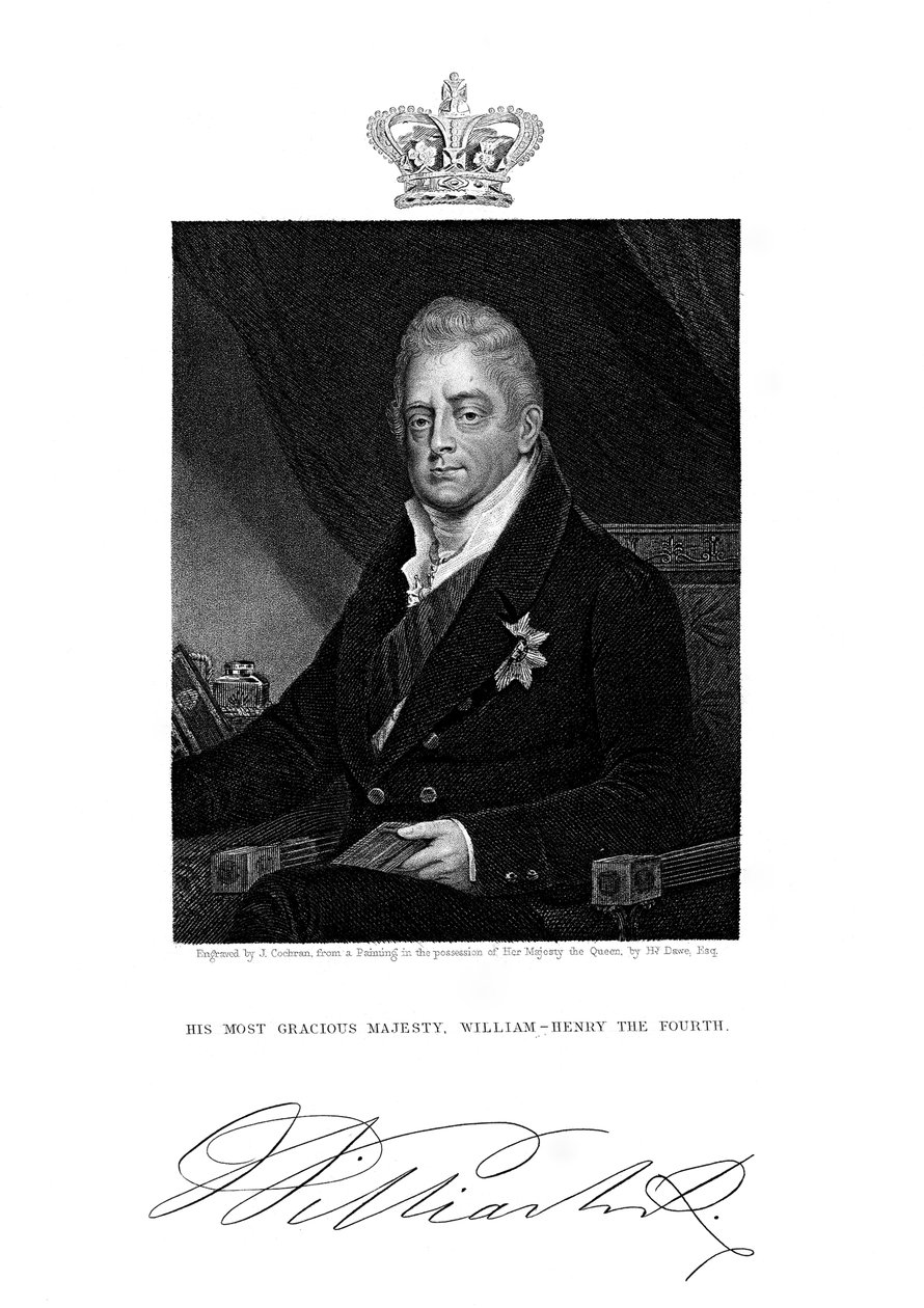 威廉四世（William IV），大不列颠及爱尔兰和汉诺威国王，十九世纪。 作者 J·科克伦
