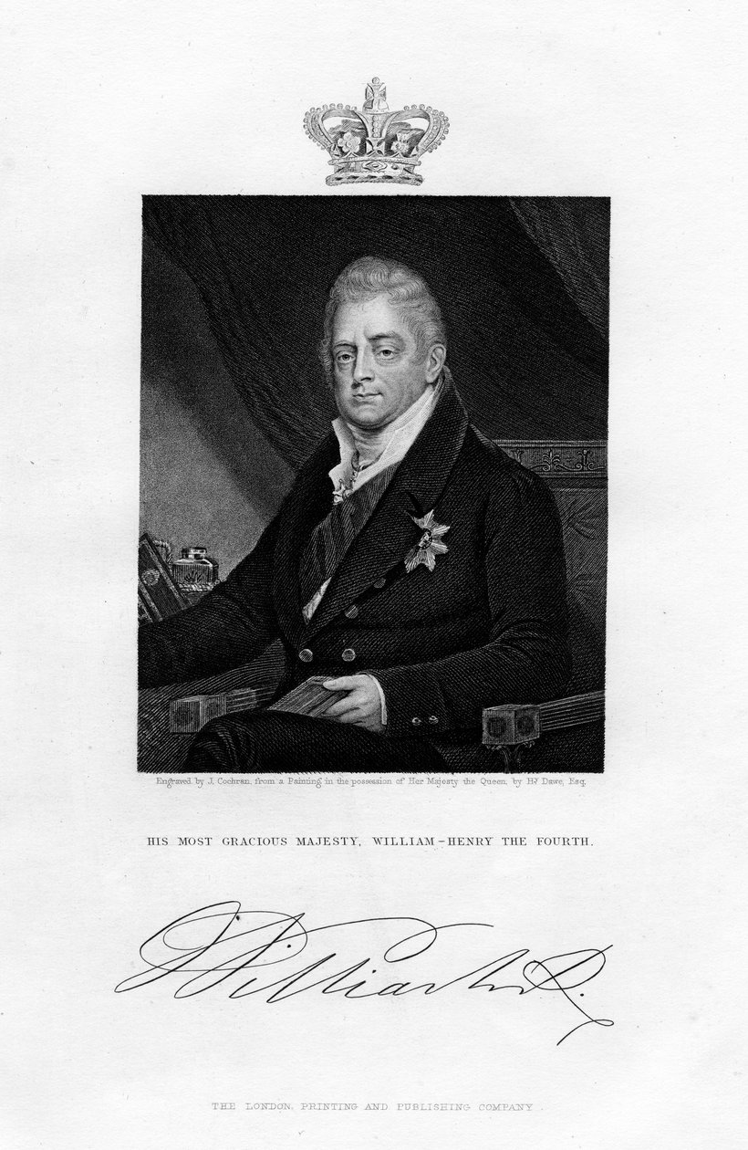 威廉四世（William IV），英国国王，十九世纪。 作者 J·科克伦