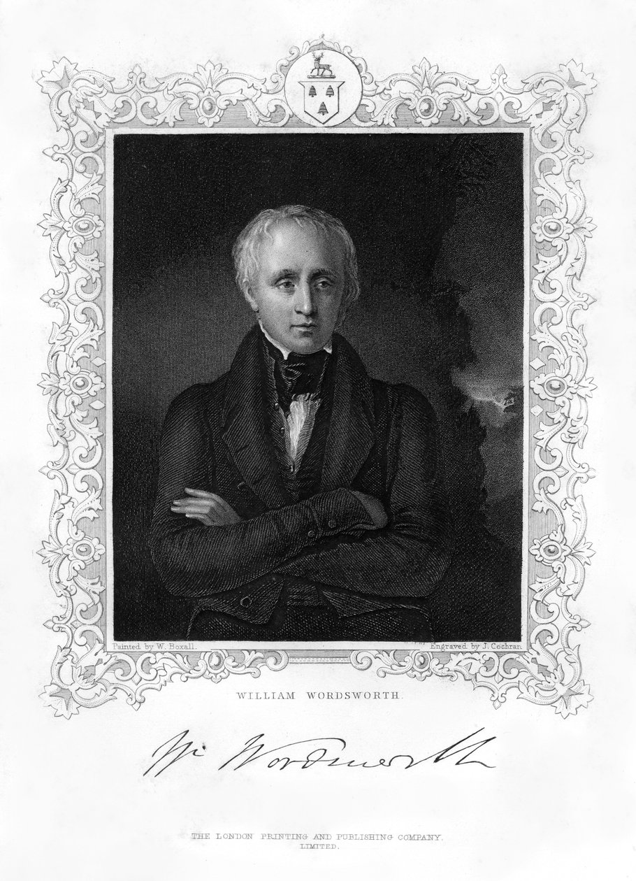 威廉·华兹华斯（William Wordsworth），英国浪漫主义诗人，十九世纪。 作者 J·科克伦