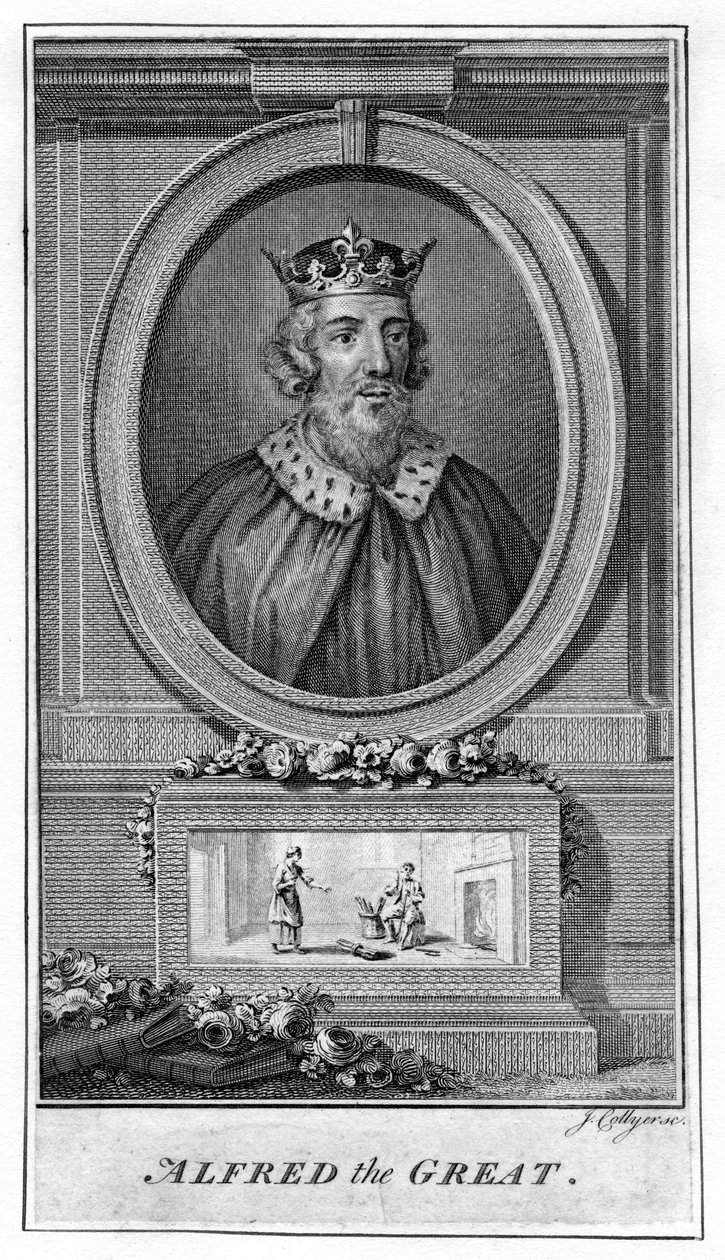 阿尔弗雷德大帝（Alfred the Great），18世纪 作者 J·科利尔