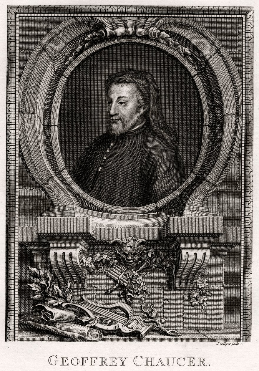 杰弗里·乔uc（Geoffrey Chaucer），1774年 作者 J·科利尔