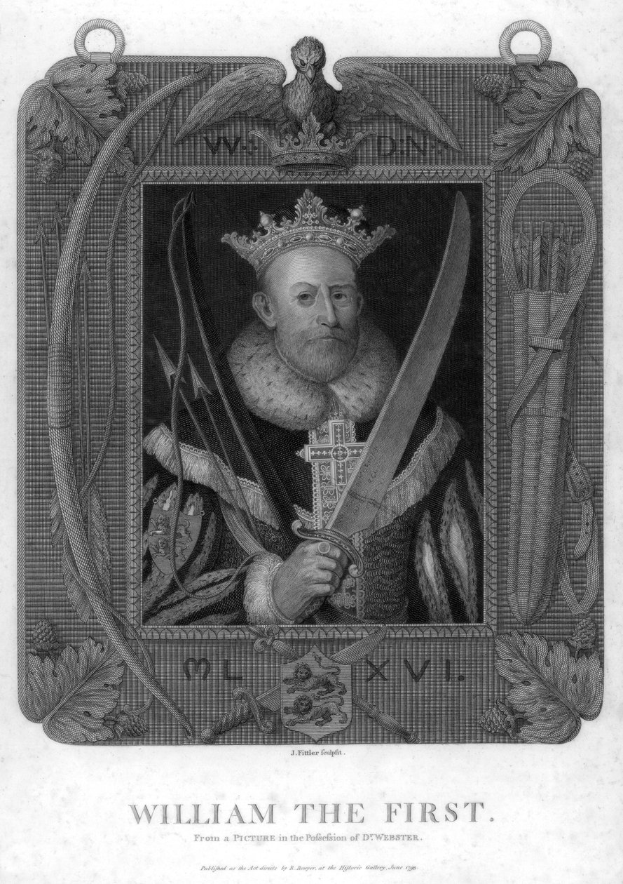 1793年，英格兰国王威廉一世。 作者 菲特勒