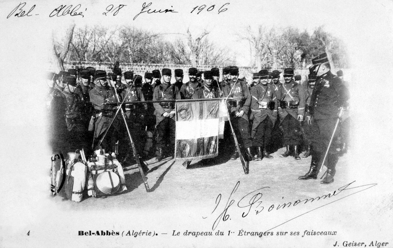 法国外籍军团第一团，阿尔及利亚西迪·贝尔·阿贝斯，1906年 作者 J·盖瑟