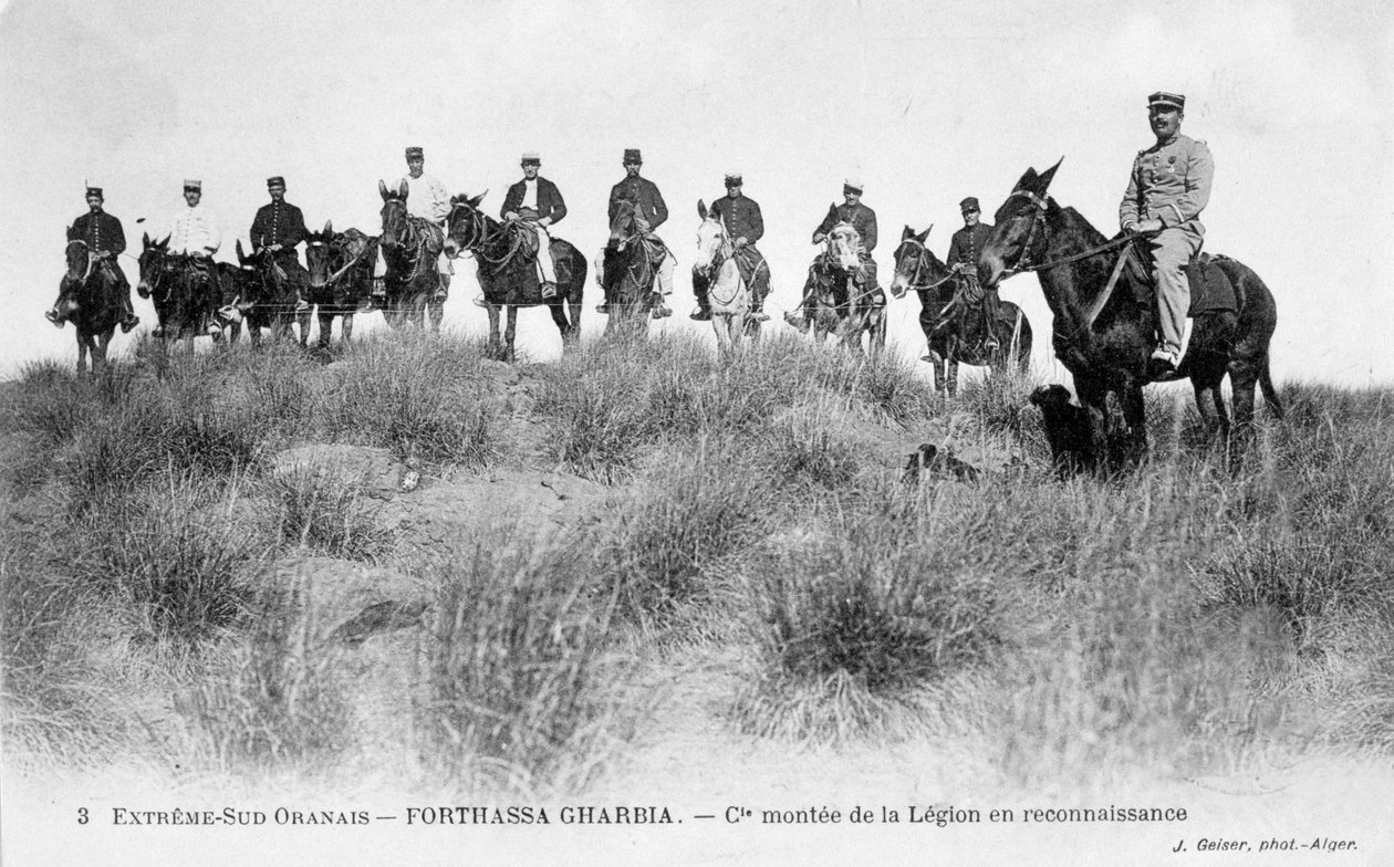法国外籍军团骑兵，阿尔及利亚Forthassa Gharbia，c1905 作者 J·盖瑟