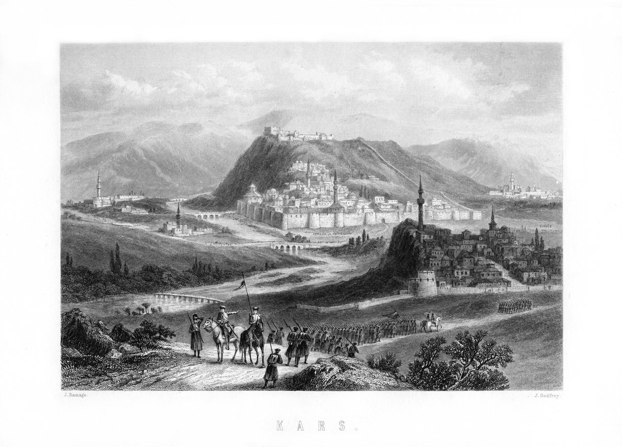 卡尔斯（Kars），土耳其东北部的一座城市，1893年。 作者 J·戈弗雷