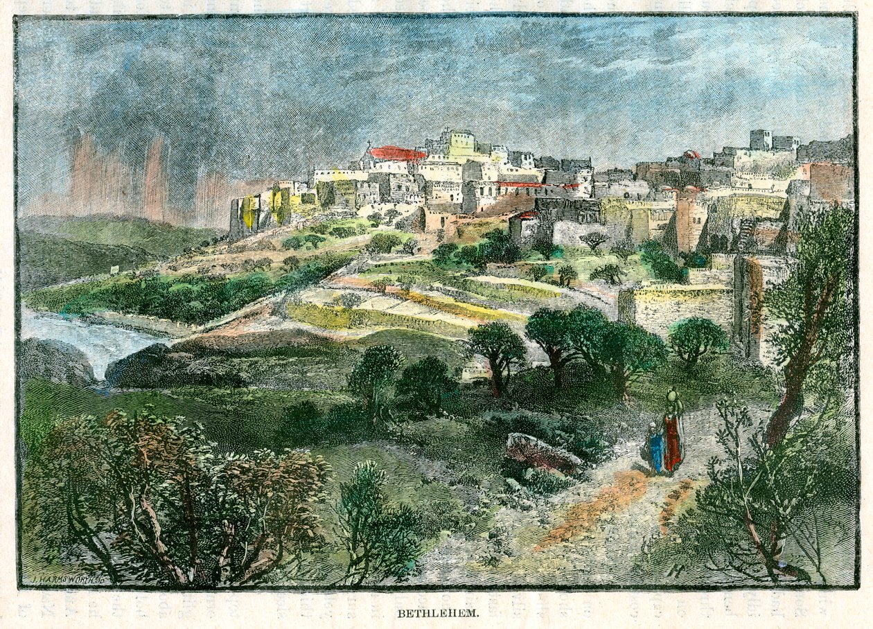 伯利恒，巴勒斯坦，约1885年。 作者 J哈姆斯沃思