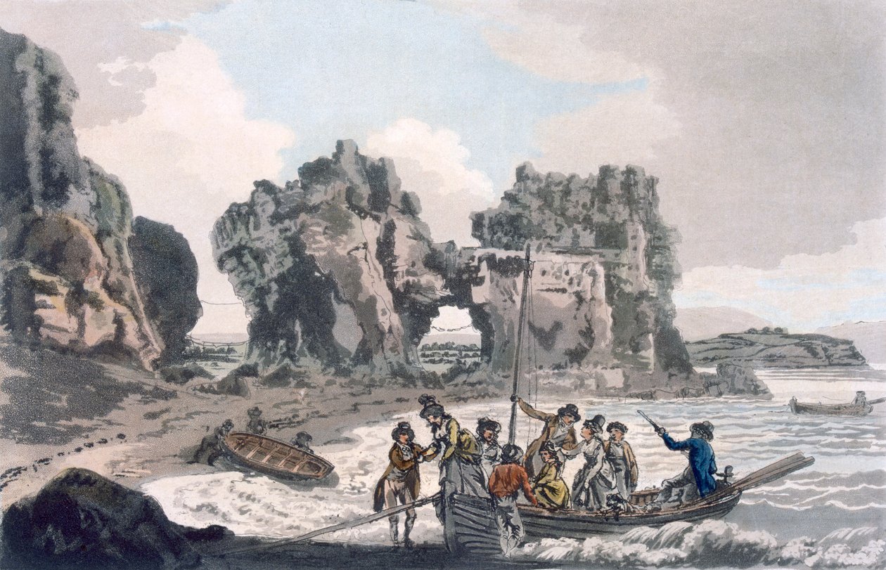 城堡岩的景色，酒吧。1793. 作者 J.哈塞尔