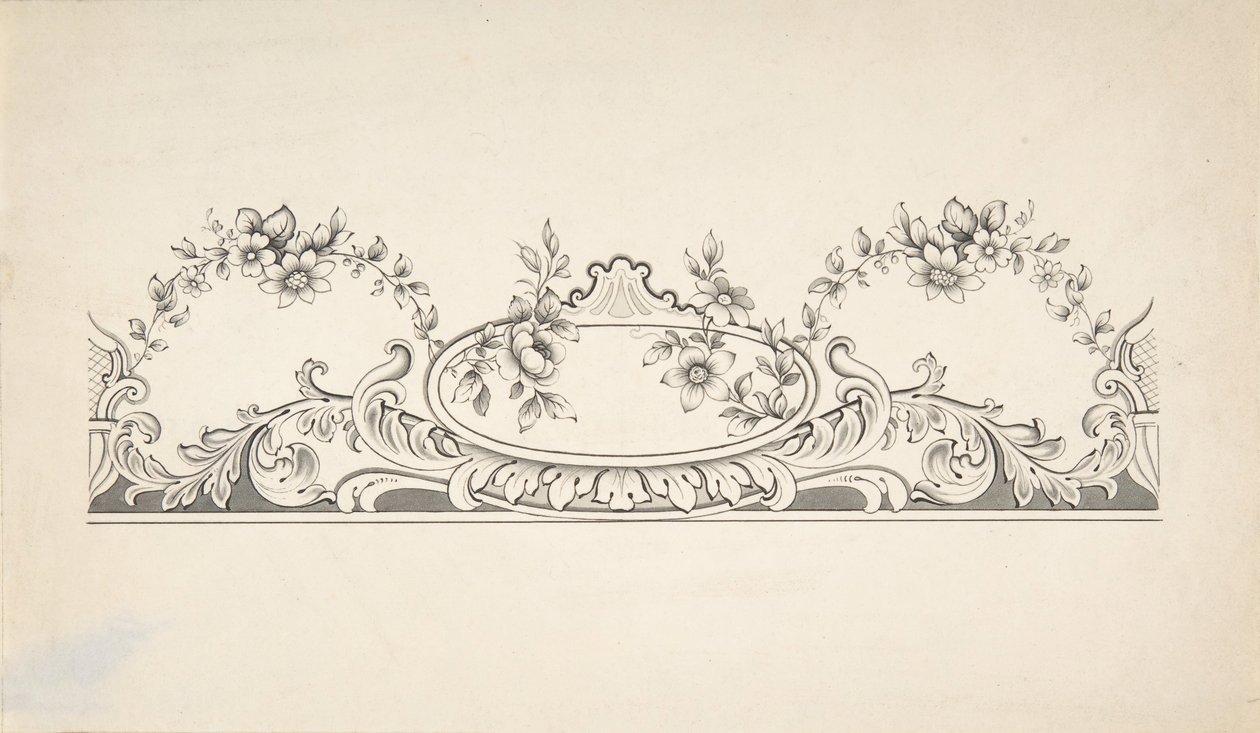 面板装饰的设计，1828-40。 作者 J·赫尔姆