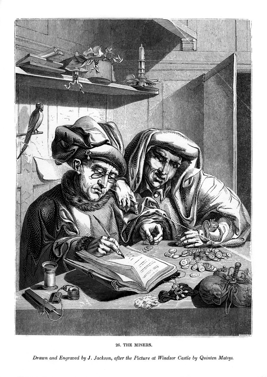 失败者（Misers），c1480-1530 1843。 作者 杰克逊
