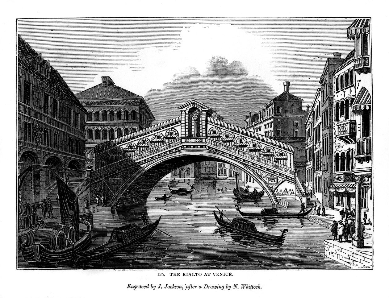 威尼斯的里亚托（Rialto），1843年 作者 杰克逊