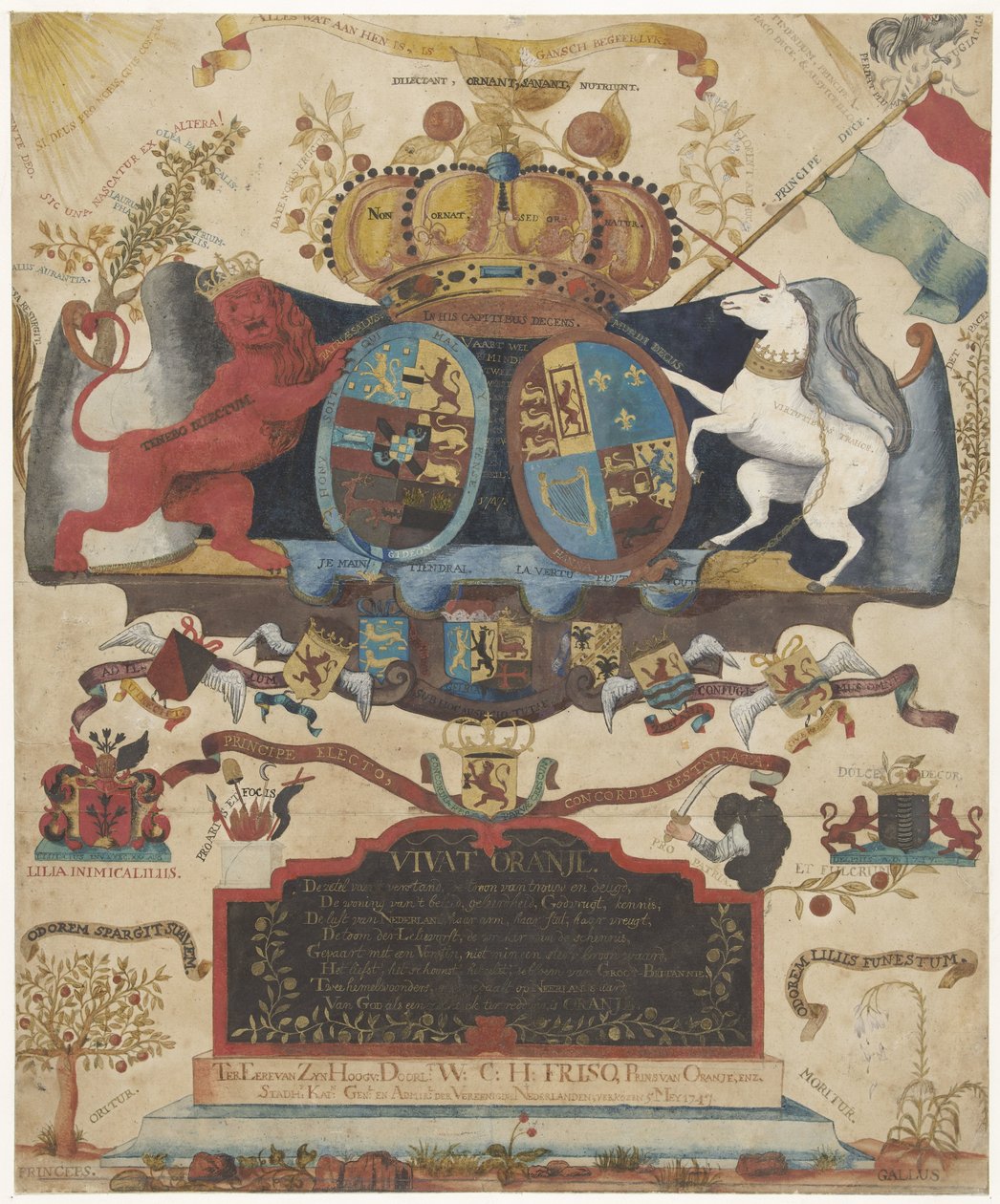 威廉四世登基寓言，1747 年 作者 J·路易斯修斯