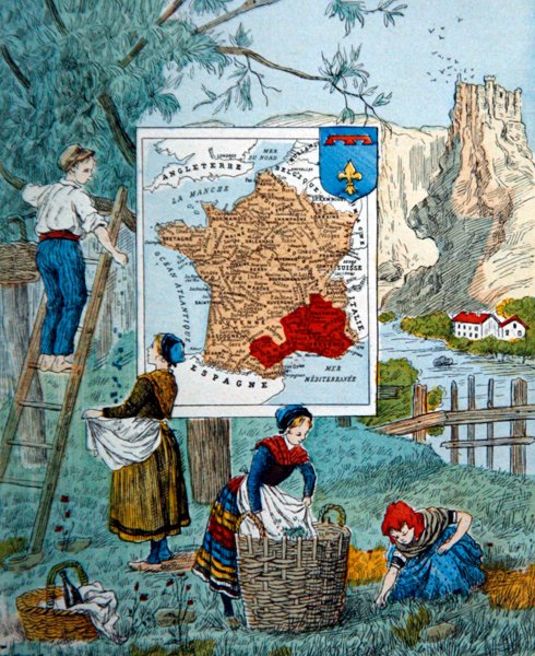 普罗旺斯，Marie de Grandmaison为 "Le Tour de France "创作的插图 作者 莫雷尔