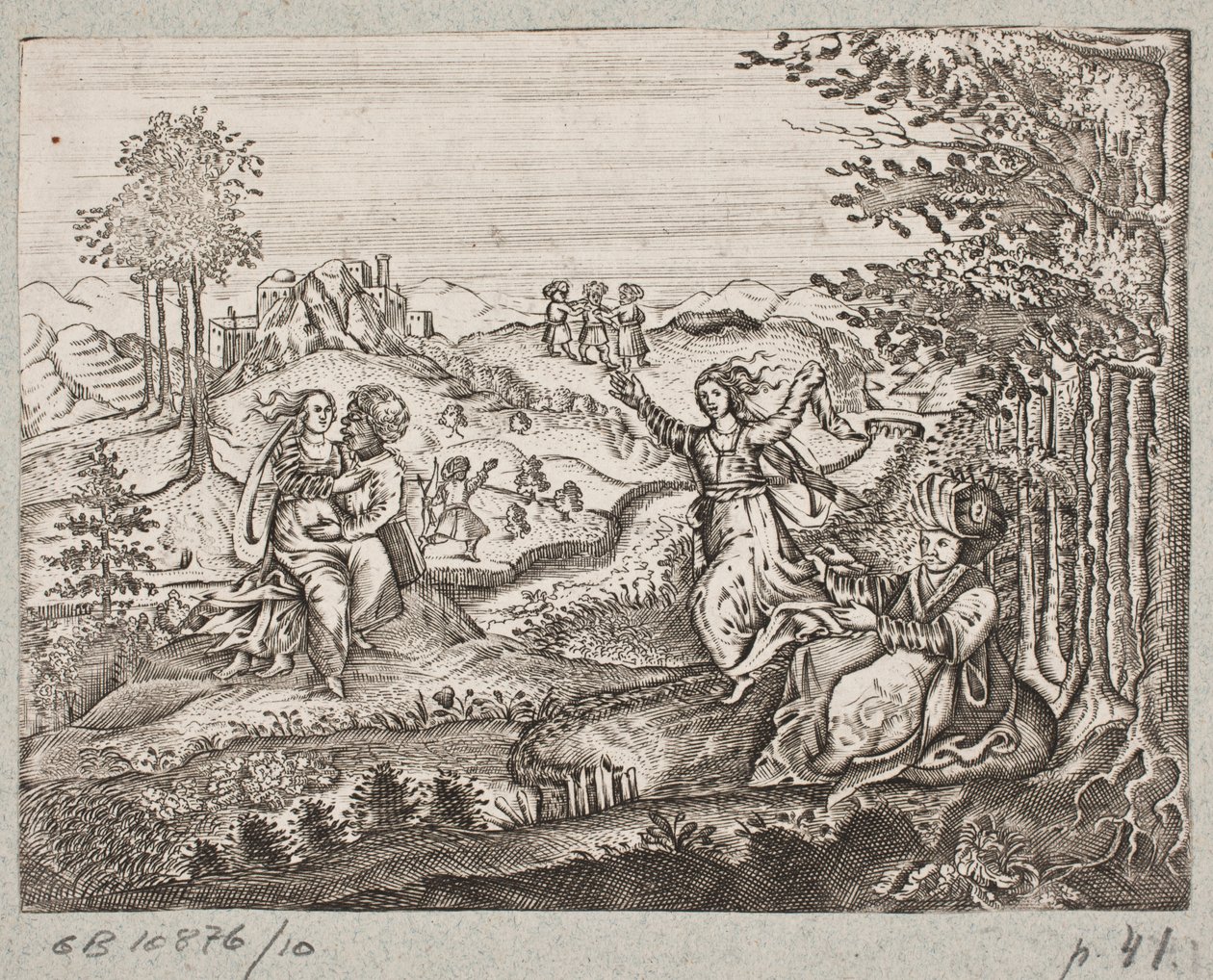 插图 til Adam Olearius，"Persianischer Rosenthal von einem Sinnreichen Poeten Schich Saadi[......]"，石勒苏益格，1660 年 作者 J穆勒