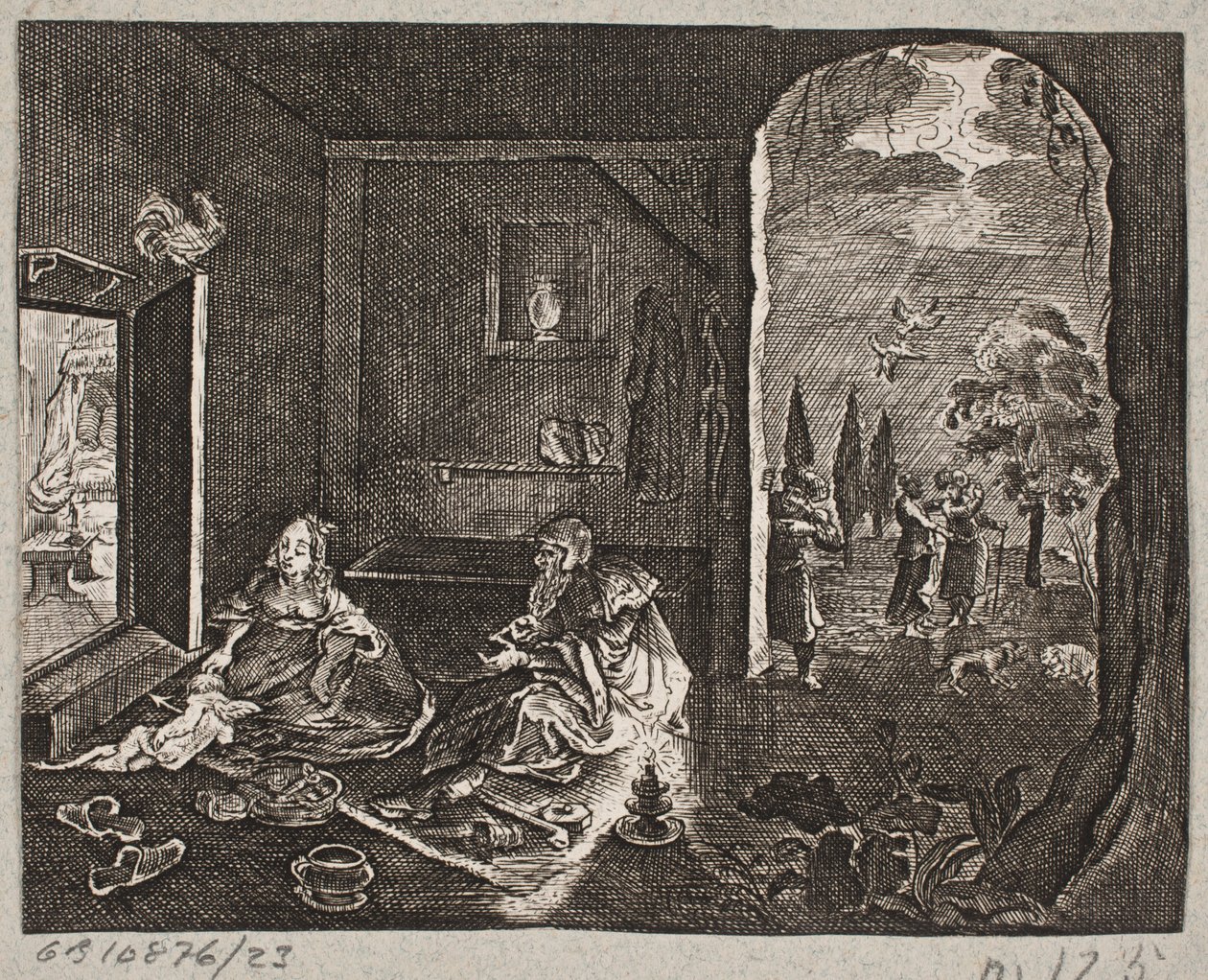 插图 til Adam Olearius，"Persianischer Rosenthal von einem Sinnreichen Poeten Schich Saadi[......]"，石勒苏益格，1660 年 作者 J穆勒