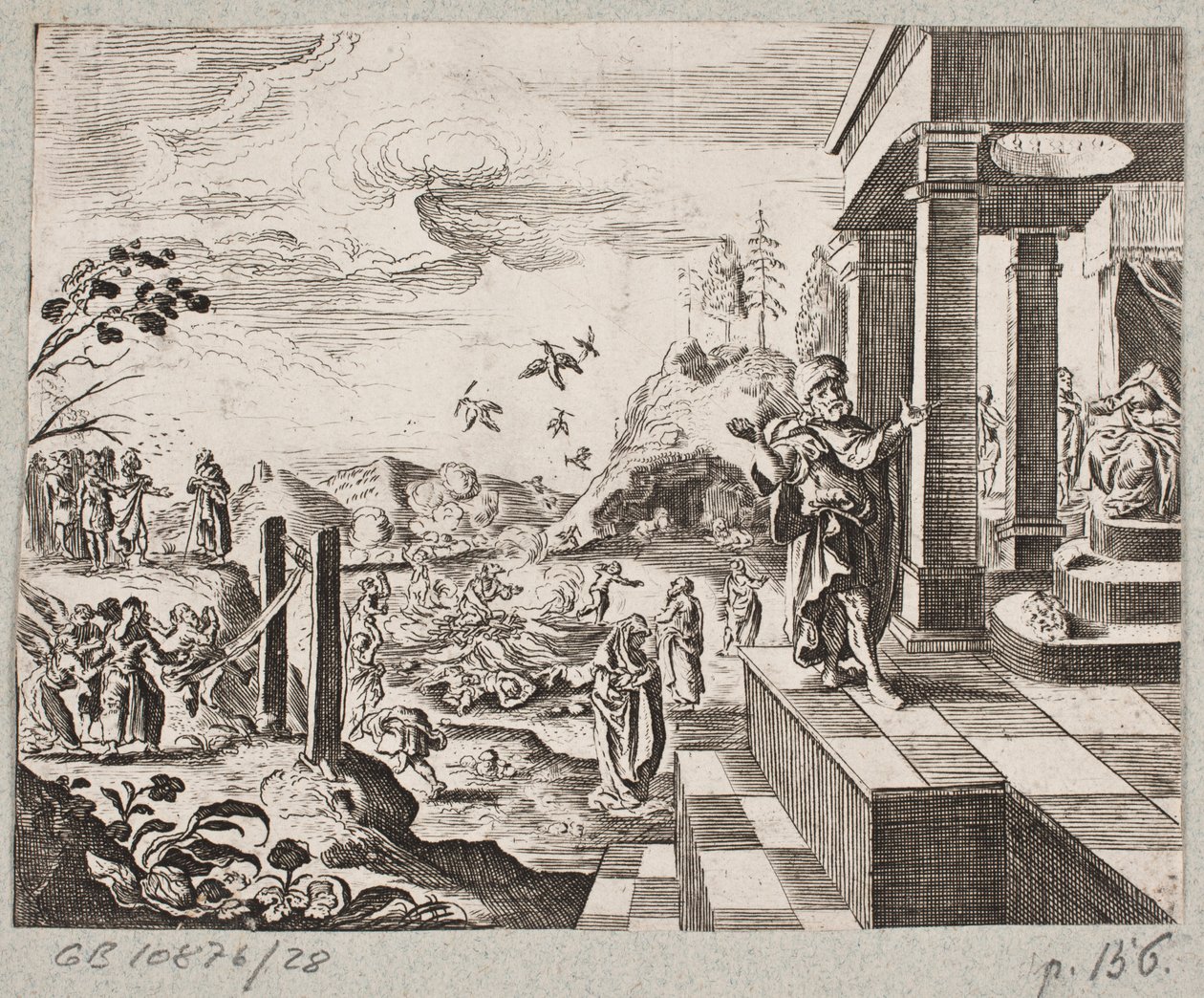 插图 til Adam Olearius，"Persianischer Rosenthal von einem Sinnreichen Poeten Schich Saadi[......]"，石勒苏益格，1660 年 作者 J穆勒