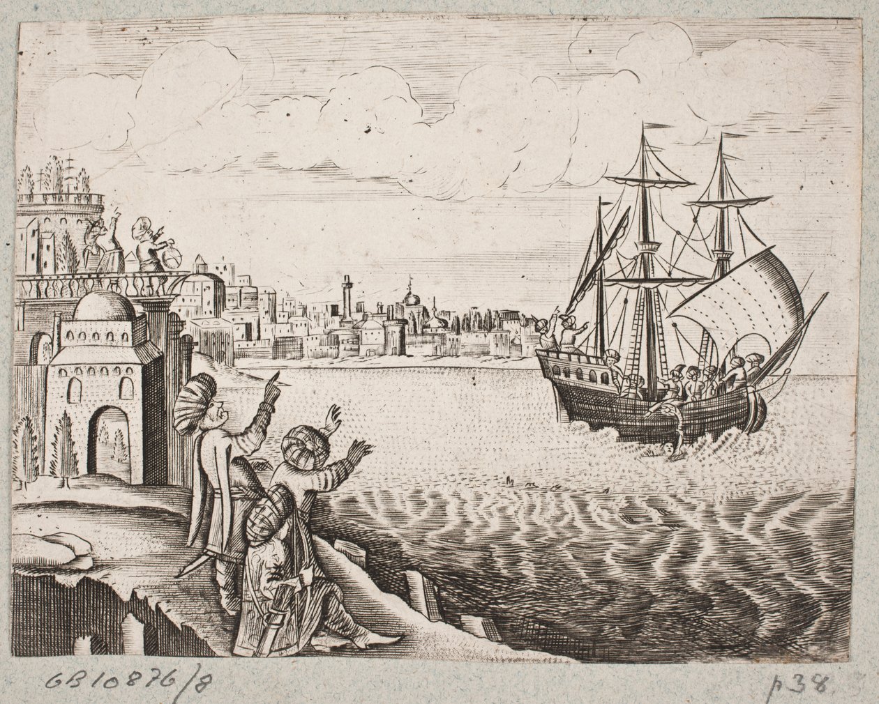 插图 til Adam Olearius，"Persianischer Rosenthal von einem Sinnreichen Poeten Schich Saadi[......]"，石勒苏益格，1660 年 作者 J穆勒