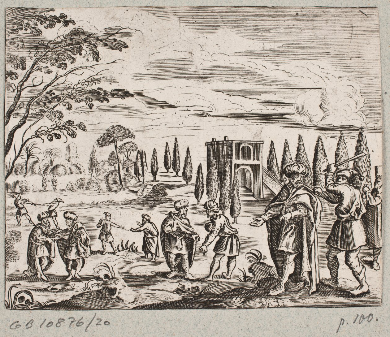 插图 til Adam Olearius，"Persianischer Rosenthal von einem Sinnreichen Poeten Schich Saadi[......]"，石勒苏益格，1660 年 作者 J穆勒