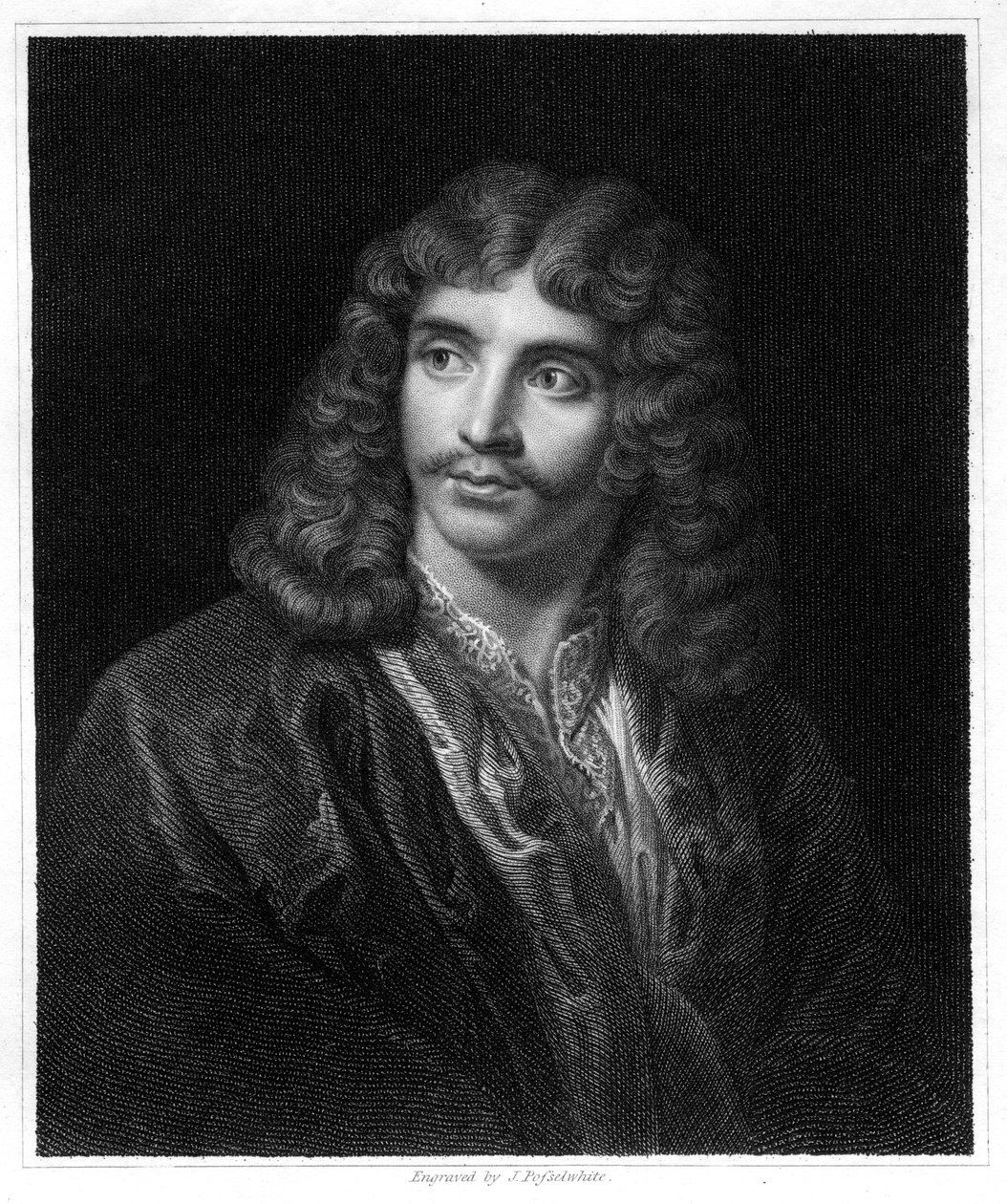 莫里哀（Moliere），法国戏剧作家，导演和演员，1833年。 作者 波斯·怀特