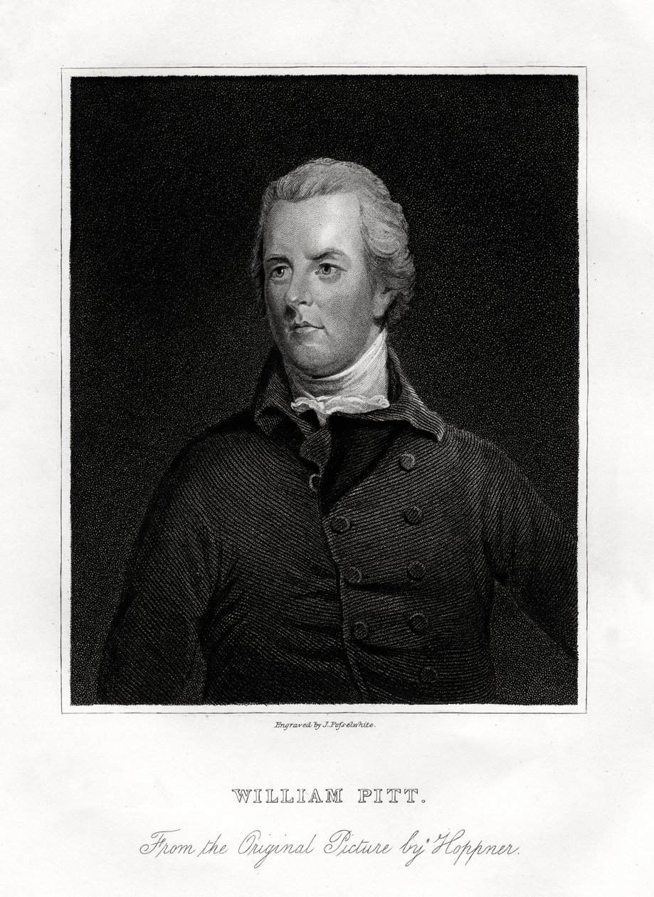 英国政治家威廉·皮特（William Pitt），十九世纪 作者 波斯·怀特