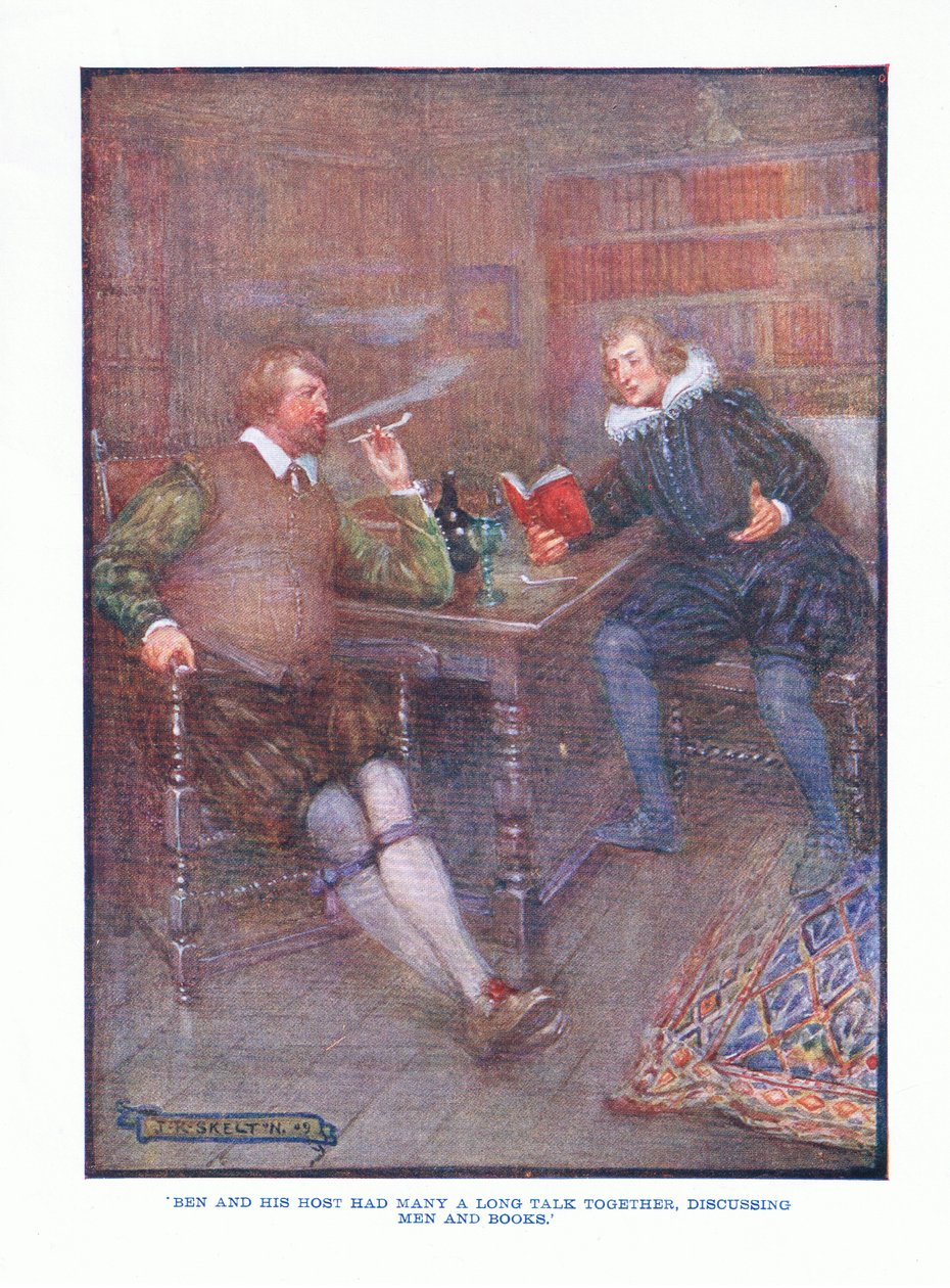 Ben和他的主持人在英国文学杂志上一起讨论男人和书籍.TTC＆EC Jack，c.1920 作者 JR斯凯尔顿