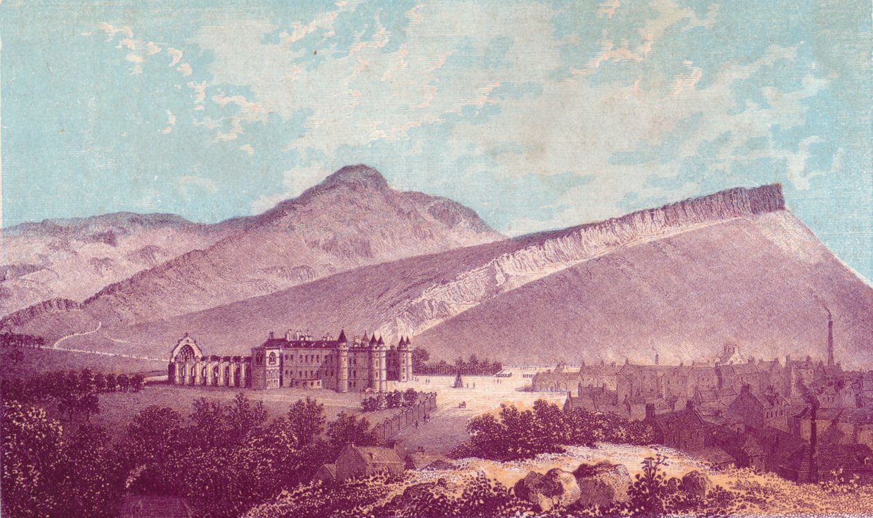 Holyrood Palace & Arthur Seat"，约1880年。   作者 狂怒