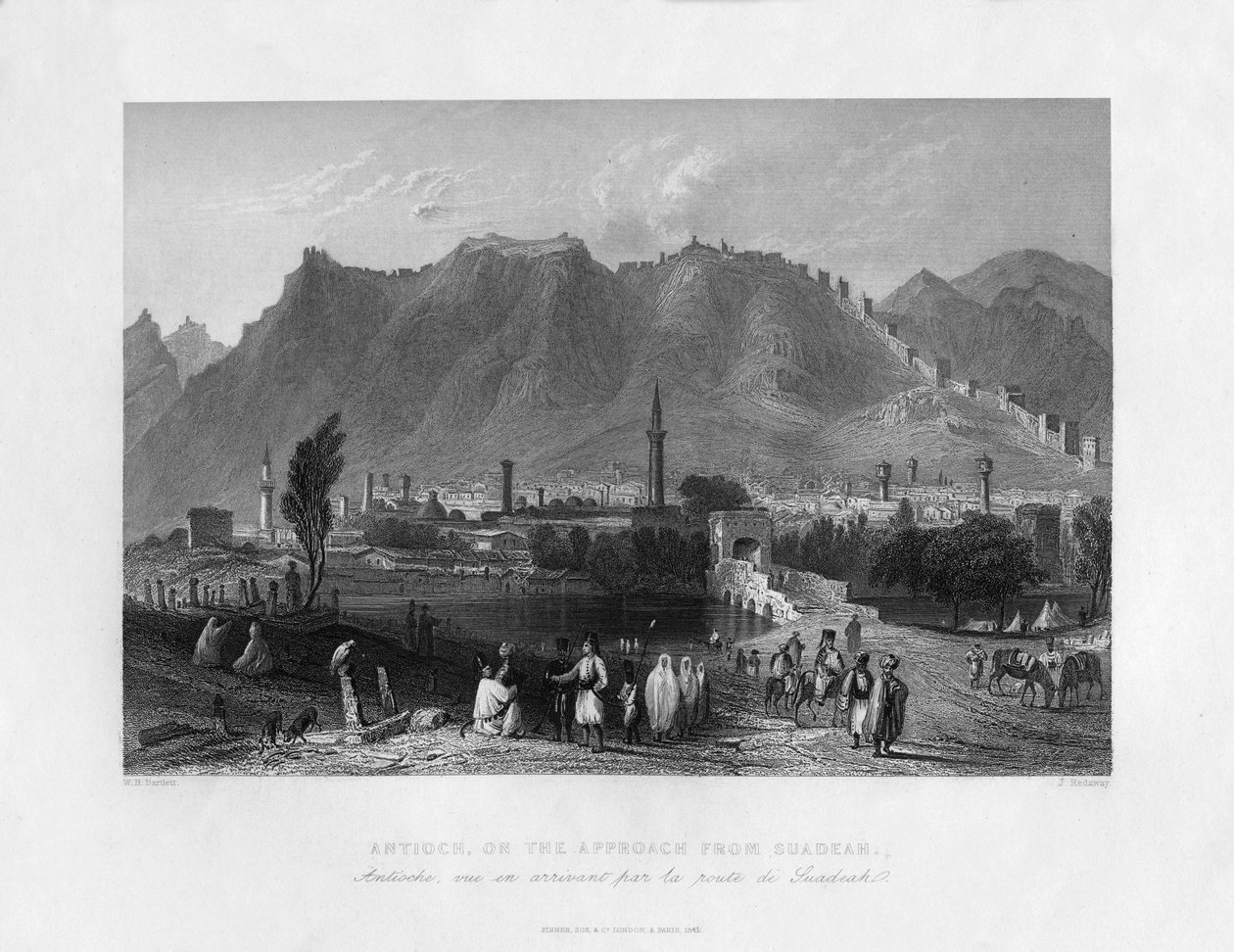 安提阿（Antioch），1841年从土耳其苏阿达（Suadeah）进近。 作者 J.雷德威
