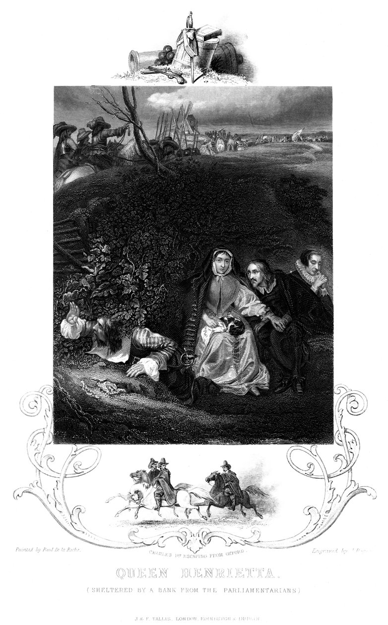 亨利埃塔皇后（1609-1669），19世纪被国会议员的银行庇护。 作者 罗杰斯