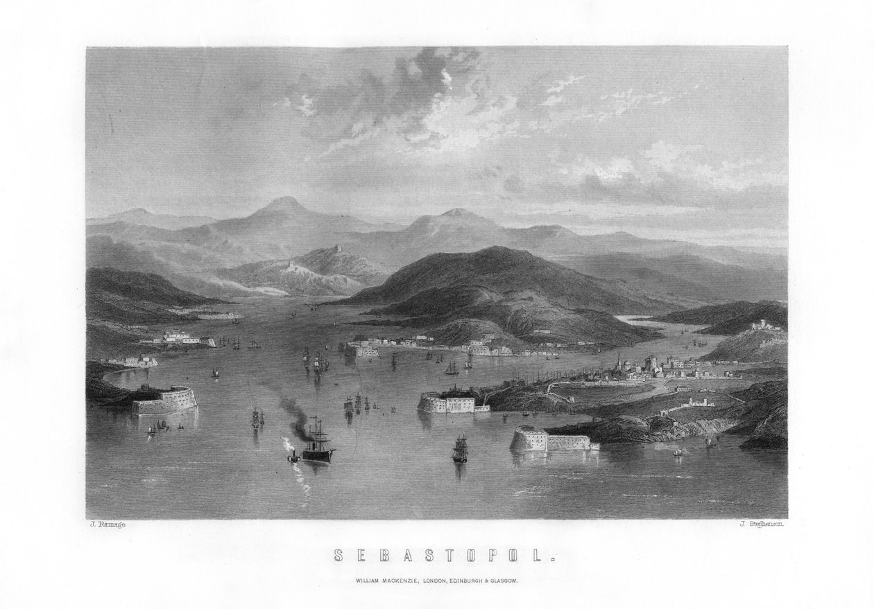 塞瓦斯托波尔，乌克兰的港口城市，1893年。 作者 斯蒂芬森