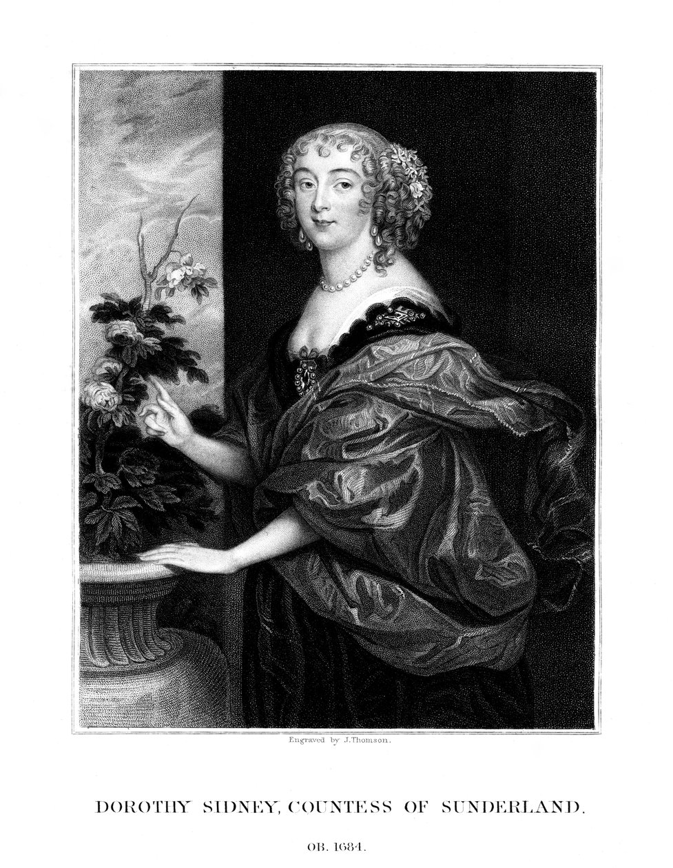 多萝西·斯宾塞（Dorothy Spencer），桑德兰伯爵夫人，1823年。 作者 汤姆森