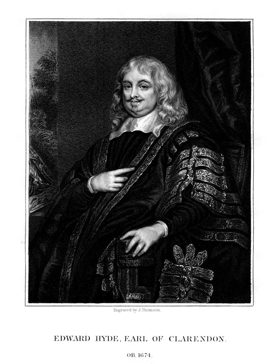 爱德华·海德（Edward Hyde），英国历史学家和政治家，克拉伦登第一伯爵，1824年。 作者 汤姆森