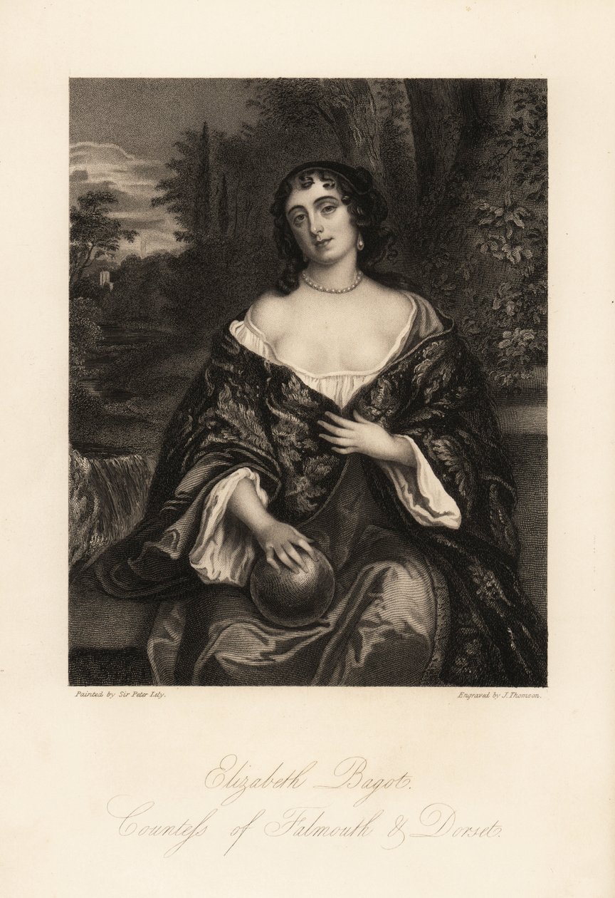 Elizabeth Bagot，或玛丽，法尔茅斯和多塞特伯爵夫人，查尔斯·伯克利的妻子 作者 汤姆森