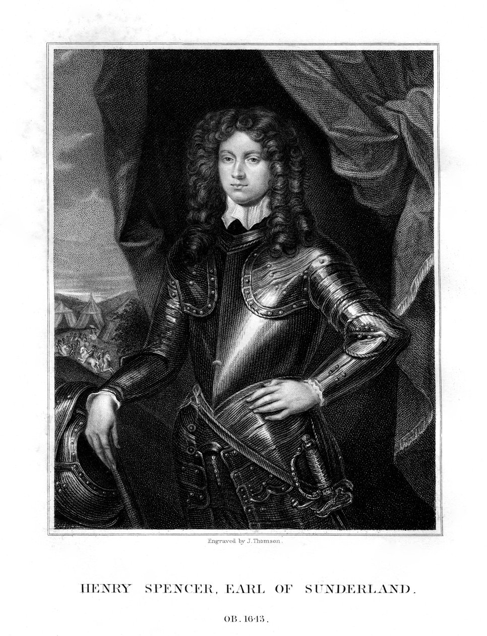 亨利·斯宾塞，桑德兰第一伯爵，英国士兵，1823年。 作者 汤姆森