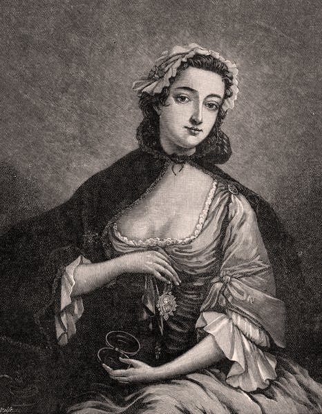 Flora Macdonald的肖像（1722-90） 作者 马克卢因后的J