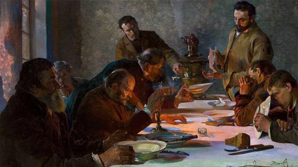 在Siberia.nPolski的平安夜：在Siberia.n的圣诞前夕 作者 雅克·马尔切夫斯基（Jacek Malczewski）